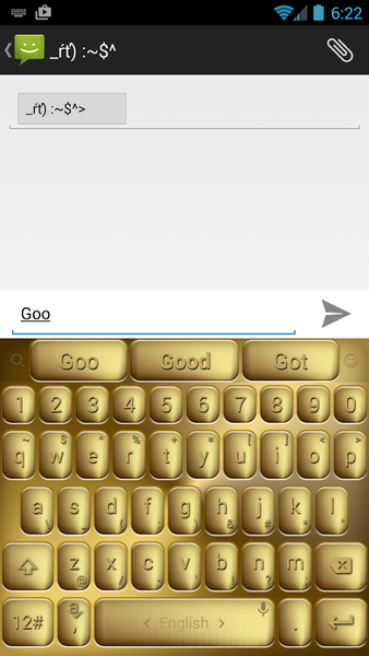 Keyboard Theme Solid Gold - Image screenshot of android app