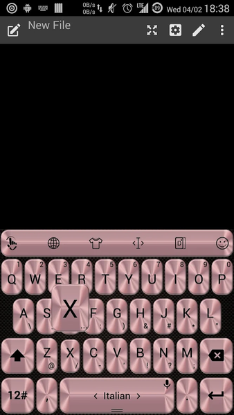 Keyboard Theme Metallic Pink - Image screenshot of android app