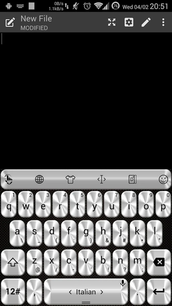 Keyboard Theme Metallic Silver - Image screenshot of android app