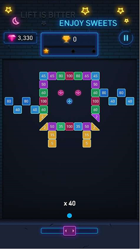 Brick Breaker: Neon Brick Ball - Gameplay image of android game