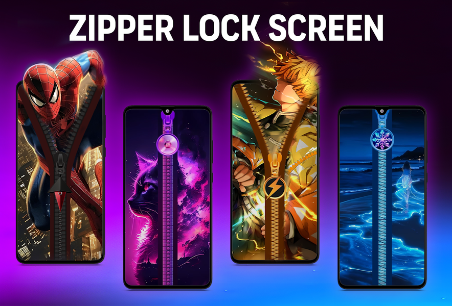 Zipper Lock Screen - Zip Lock - Image screenshot of android app