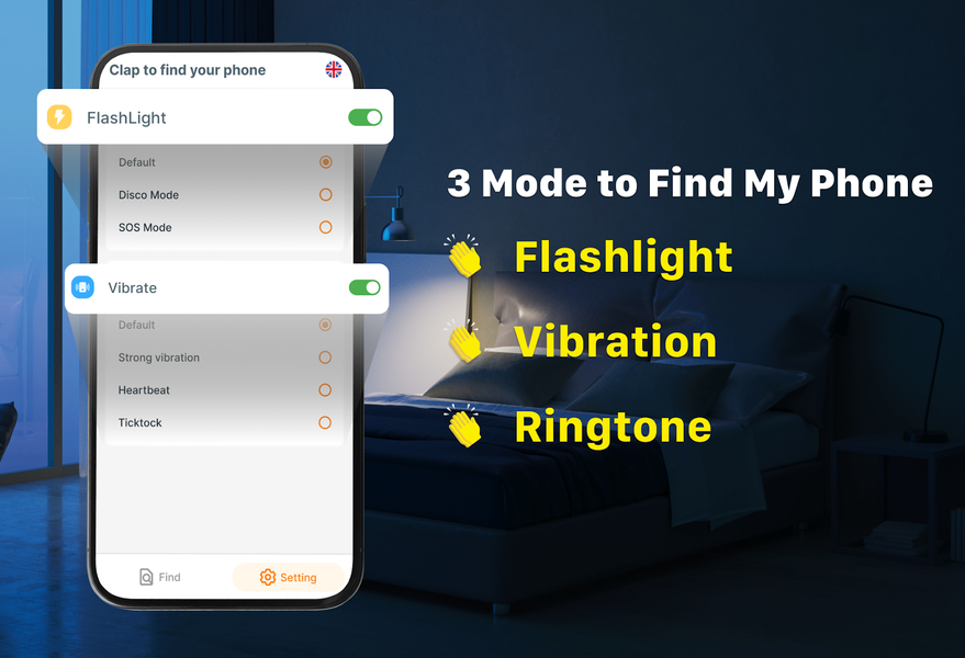 Find My Phone by Clap or Flash - Image screenshot of android app