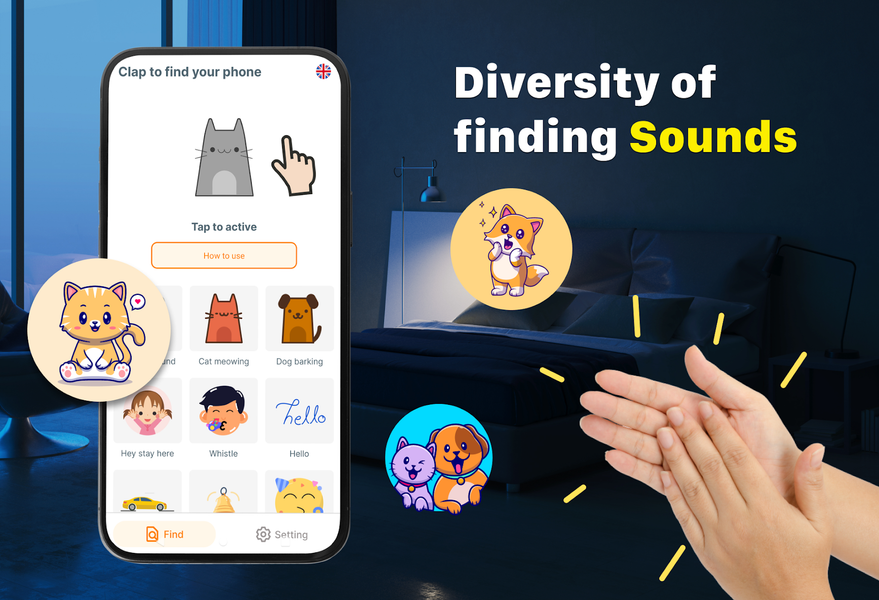 Find My Phone by Clap or Flash - Image screenshot of android app