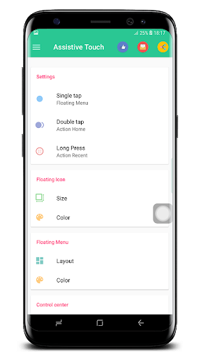 Assistive Touch iOS - عکس برنامه موبایلی اندروید