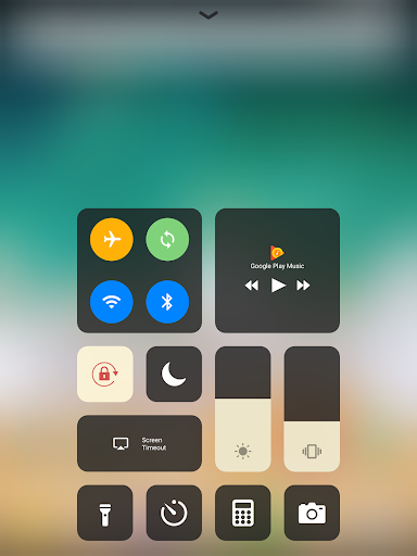 Control Center iOS ۱۵ - عکس برنامه موبایلی اندروید