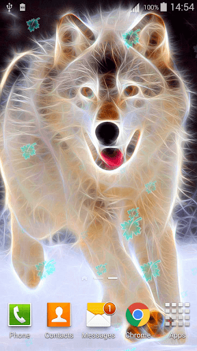 Neon Wolf Live Wallpaper - Image screenshot of android app