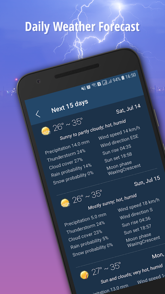 Weather - عکس برنامه موبایلی اندروید