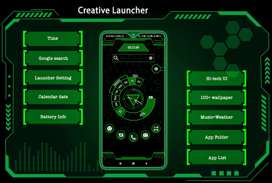 Creative Launcher - App lock - عکس برنامه موبایلی اندروید