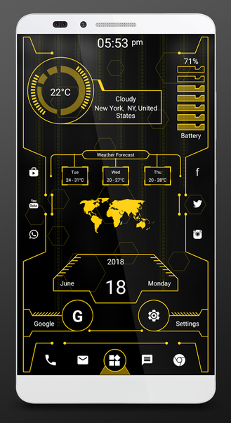 Futuristic Launcher 2, Applock - Image screenshot of android app