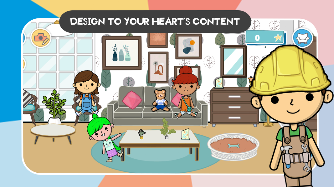 Lila's World: Home Design - Gameplay image of android game