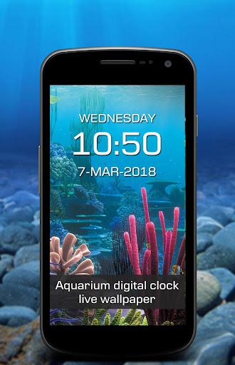 Aquarium digital clock lwp - Image screenshot of android app