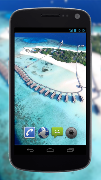 4K Maldives Paradise Drone Live Wallpapers - Image screenshot of android app