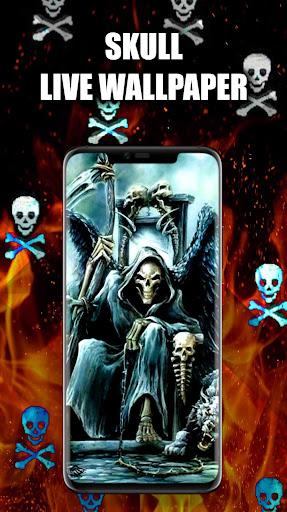 Scary Skull Wallpaper Live HD - Image screenshot of android app