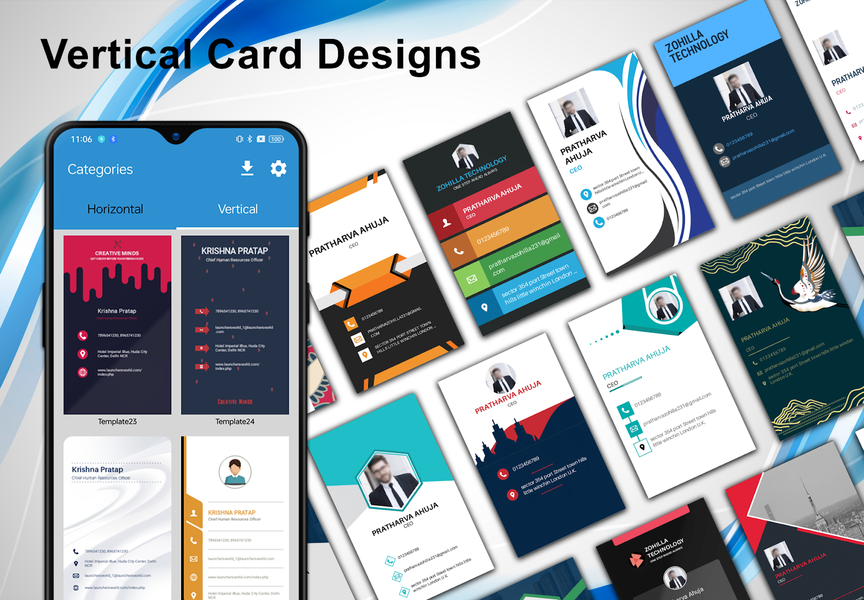 Business Card Maker, Visting - عکس برنامه موبایلی اندروید