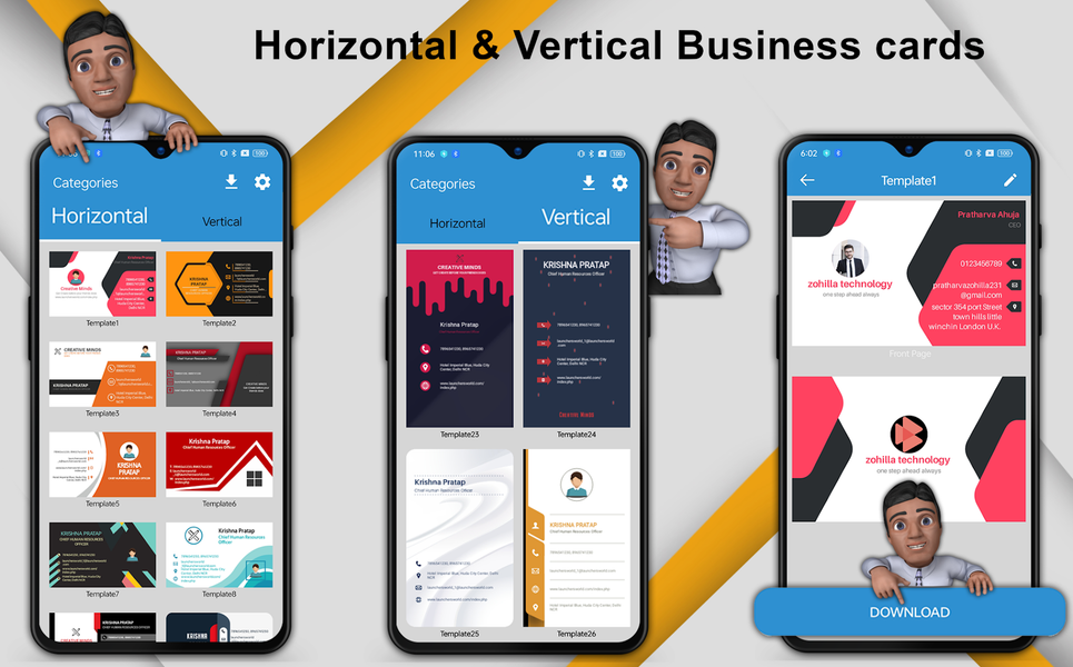 Business Card Maker, Visting - عکس برنامه موبایلی اندروید