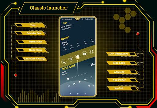 Classic launcher - App lock - عکس برنامه موبایلی اندروید