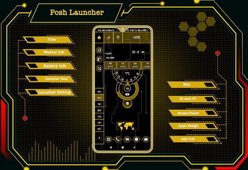 Posh Launcher - AppLock - عکس برنامه موبایلی اندروید