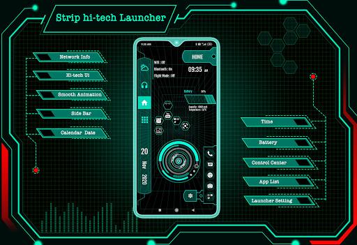 Strip Hi-tech Launcher 2023 - Image screenshot of android app