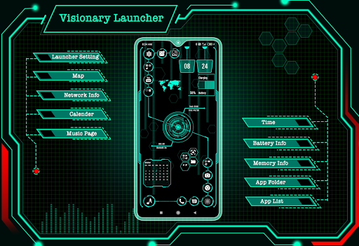 Visionary Launcher - عکس برنامه موبایلی اندروید