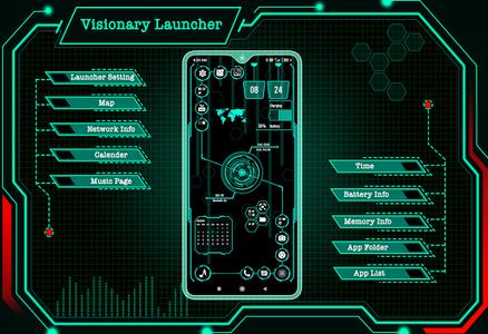 Visionary Launcher 2022 - عکس برنامه موبایلی اندروید