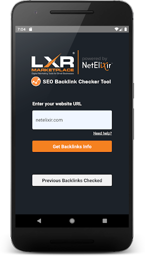 SEO Backlink Checker Tool - Image screenshot of android app