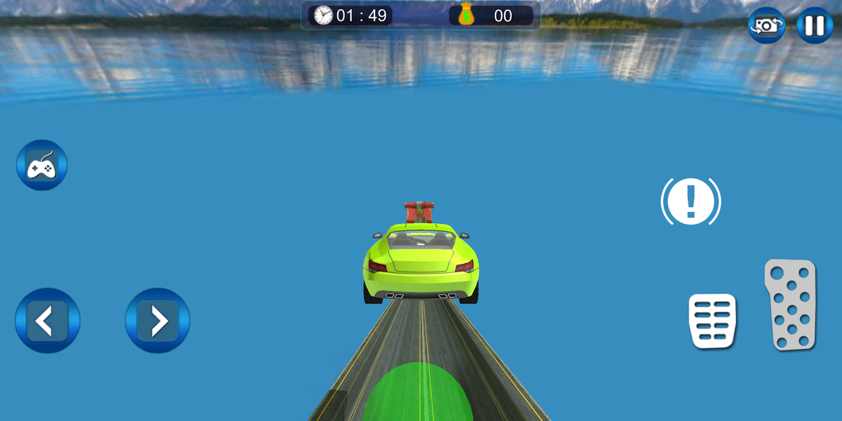 Mega Car Sky Ramp - Gameplay image of android game