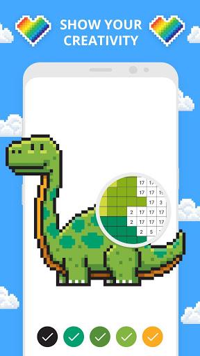 Pixel Art Color by Number: Sandbox Number Coloring - Gameplay image of android game