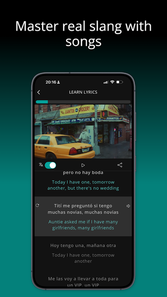 Learn Spanish with LyricFluent - Image screenshot of android app