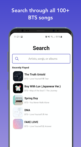 BTS Lyrics Offline - عکس برنامه موبایلی اندروید