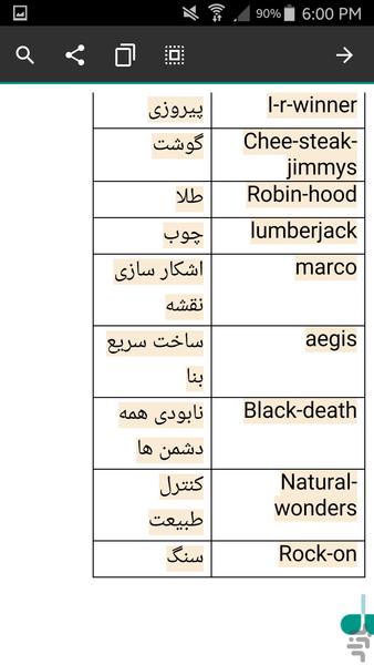 رمز بازیها - عکس برنامه موبایلی اندروید