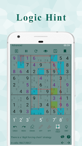 Ninja Sudoku - Logic hint - عکس بازی موبایلی اندروید