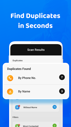 Contact Cleaner: Find Duplicate Contacts & Merge - عکس برنامه موبایلی اندروید