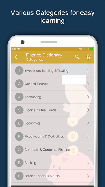 Financial & Banking Dictionary - Image screenshot of android app