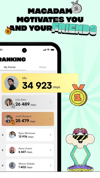 Macadam, The Step Counter. - Image screenshot of android app