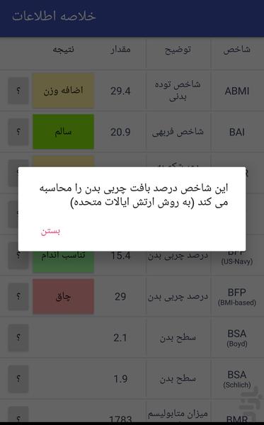 پایش تندرستی - عکس برنامه موبایلی اندروید