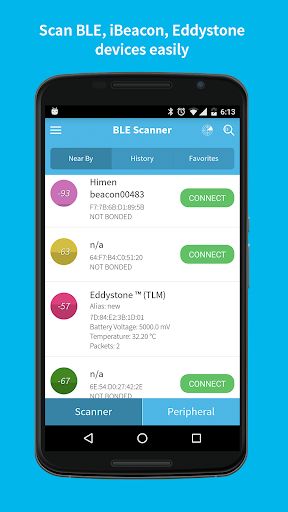 BLE Scanner (Connect & Notify) - Image screenshot of android app