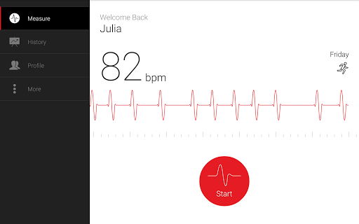 Cardiograph - Heart Rate Meter - Image screenshot of android app