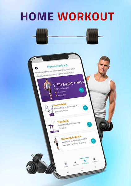 Rashaqa: Steps,Calorie counter - عکس برنامه موبایلی اندروید