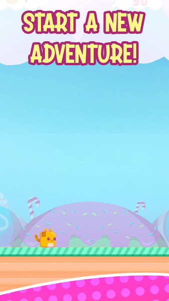 Stacky Cat kawaii runner Game - Gameplay image of android game