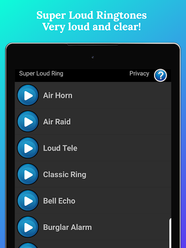 Super Loud Ringtones - عکس برنامه موبایلی اندروید