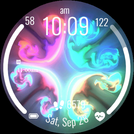 Magic Fluids - 3D Watch Face - Image screenshot of android app