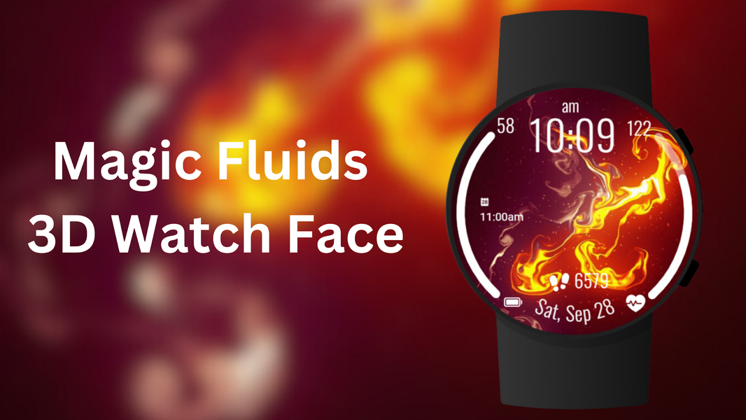 Magic Fluids - 3D Watch Face - Image screenshot of android app