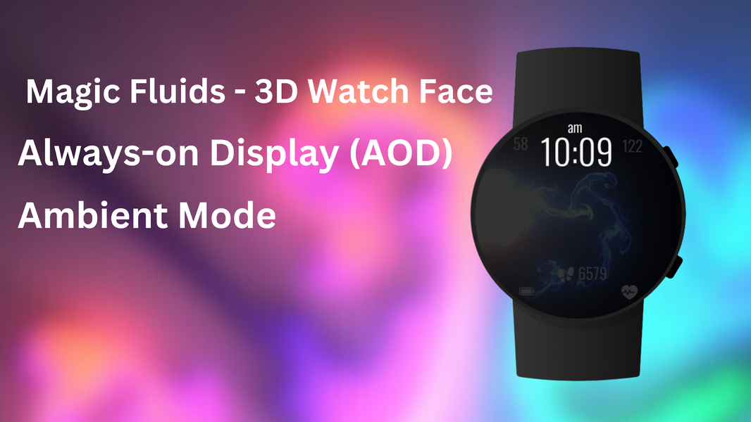 Magic Fluids - 3D Watch Face - Image screenshot of android app
