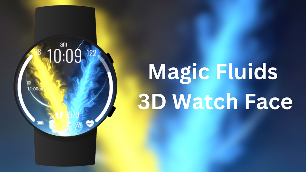 Magic Fluids - 3D Watch Face - Image screenshot of android app