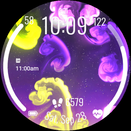 Magic Fluids - 3D Watch Face - Image screenshot of android app