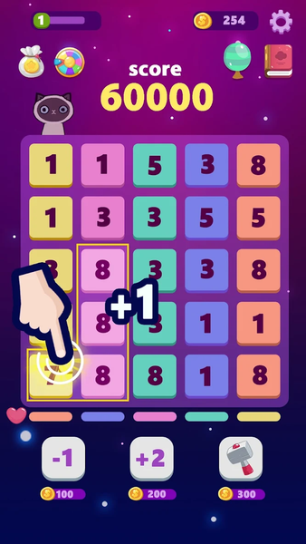 Magic Number-Merge with Coins - Gameplay image of android game