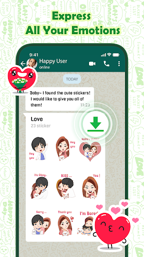 WA Stickers for WhatsApp - عکس برنامه موبایلی اندروید