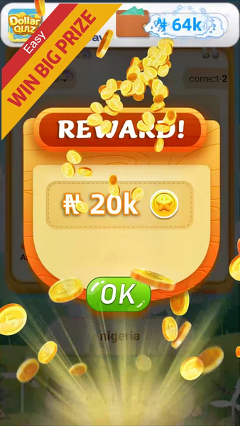 Dollar Quiz - Gameplay image of android game
