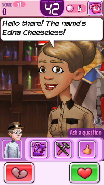 Kitty Powers' Speed Date - Gameplay image of android game