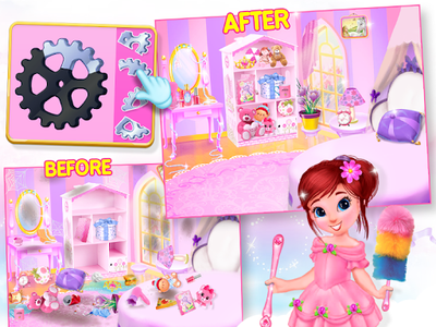 Princess Baby Doll House Clean-Up - Free Play & No Download